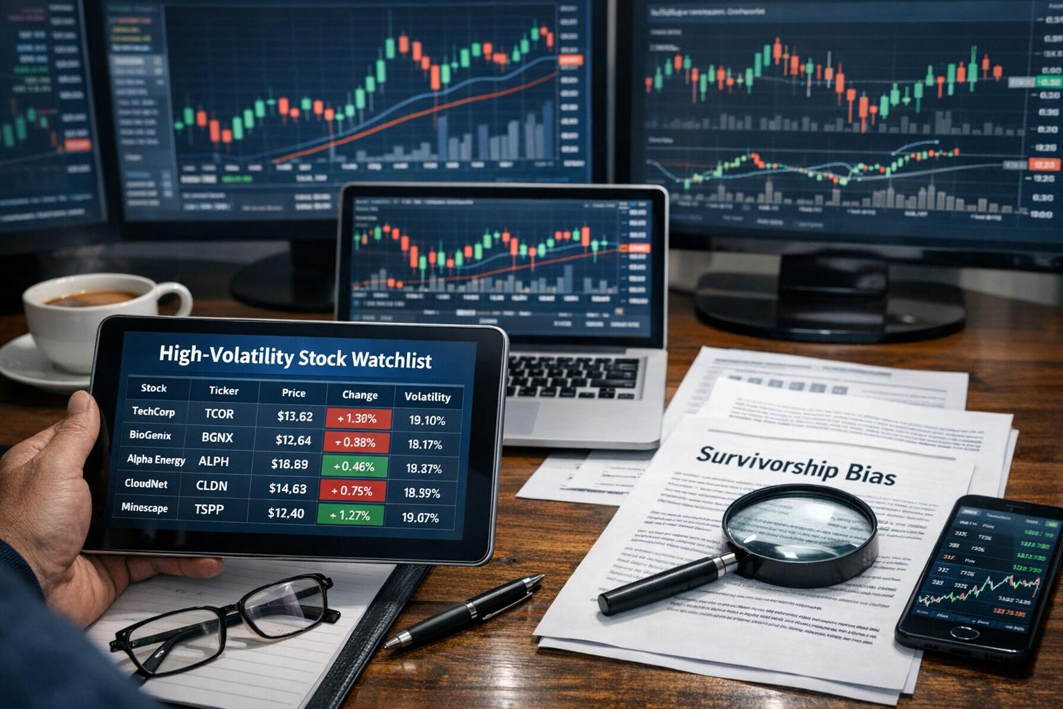 High-volatility stock watchlists: how to build, maintain, and avoid survivorship bias