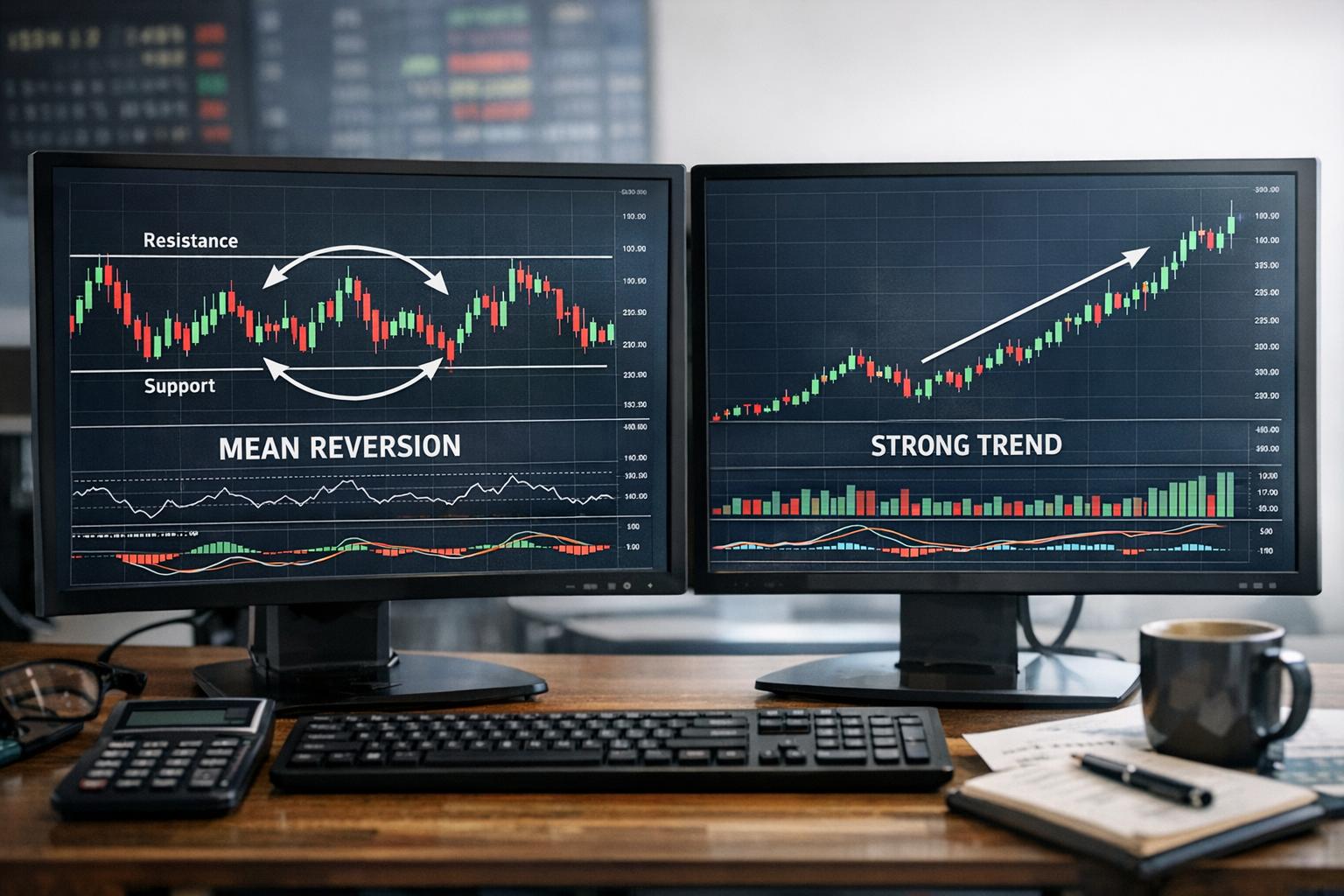 Why some high-volatility stocks mean-revert while others trend all day