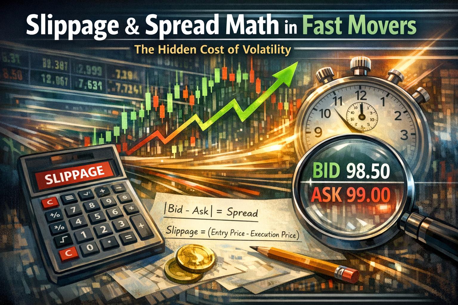 Slippage and spread math in fast movers: the hidden cost of volatility
